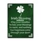Crafted Creations Green and White Irish Blessing St. Patrick’s Day Cotton Wall Art Decor 16" x 12"